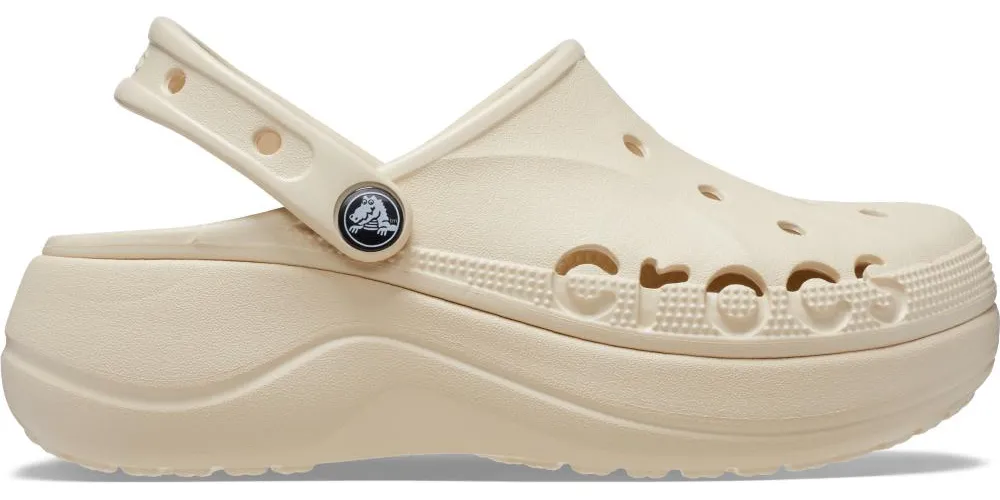 Crocs feminino.  Crocs Baya Plataform Clog Winter White. 