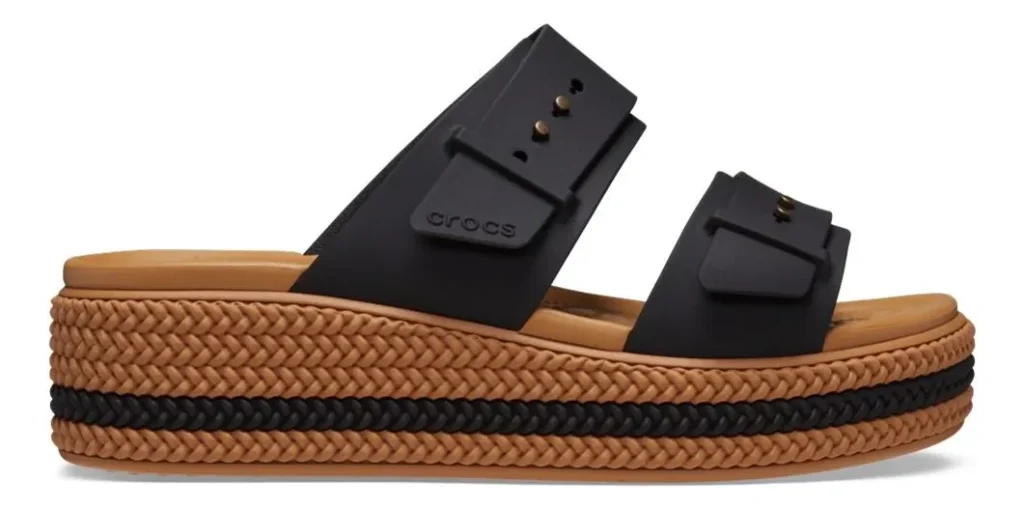 Crocs feminino. Crocs Brooklyn Woven Buckle Black 